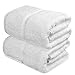 Towel Bazaar Premium Cotton Super Soft and Absorbent Turkish Towels (2-Piece Bath Sheet Towel, White)