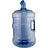 New Wave Enviro BPA Free PET Bottle, 5-Gallon Capacity, Screw Top, Designed for Durability with Integrated Handle, Blue Color