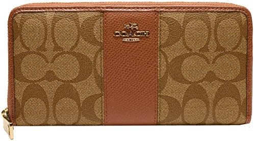 (コーチ) COACH 財布 長財布 ラウンドファスナー サドルブラウン アコーディオン ジップ ウォレット シグネチャー f52859imbdx アウトレット ブランド [並行輸入品]
