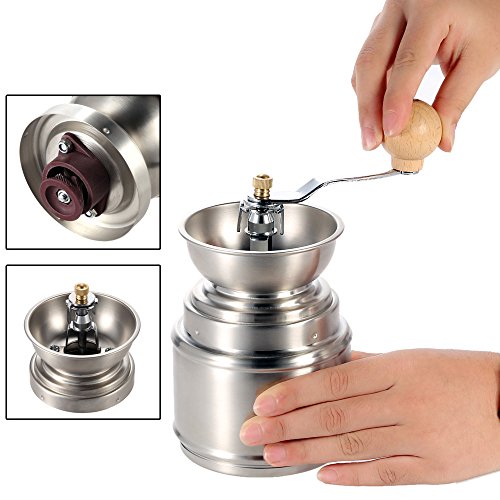 Blusea Coffee Grinder, Portable Manual Coffee Mill Machine with Adjustable Ceramic Burr, Hand Stainl Blusea Coffee Grinder, Portable Manual Coffee Mill Machine with Adjustable Ceramic Burr, Hand Stainl