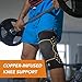 CopperJoint Pull On Compression Knee Brace for Women & Men – Copper-Infused Nylon & Non-Slip Design – Elastic Knee Compression Sleeve for Active Lifestyles, Sports and Outdoors – Workout Braces, Large