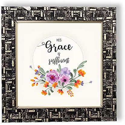 Everwey His Grace is Sufficient Christian Bible Verse Wall Decor Synthetic Frame
