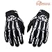 RIGWARL Cycling Gloves Skull Zombie Bone Design Cycling Climbing Motorcycles Cycling Gardening Gloves Men & Women (108 White, XX-Large)