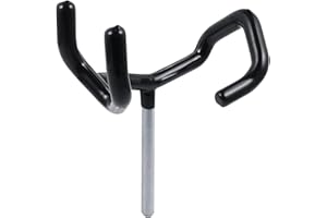 MALUGOGO Metal Microphone Boom Pole Holder Adjustable Suspension Arm, Black Audio Boom Cradle Mount Stand for