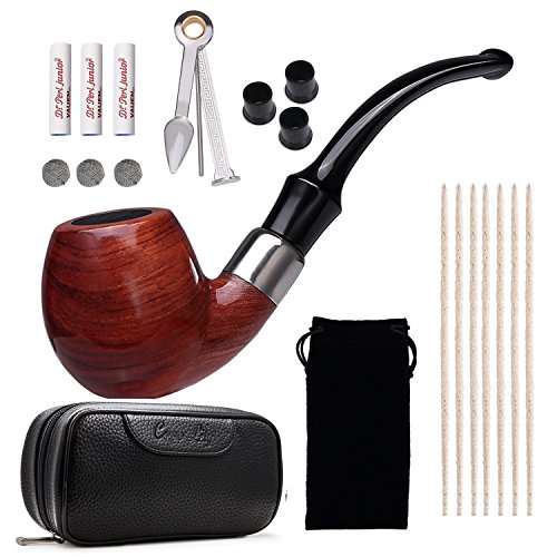 Yannabis Tobacco Pipes, Handmade Carved Smoking Pipe with Accessories