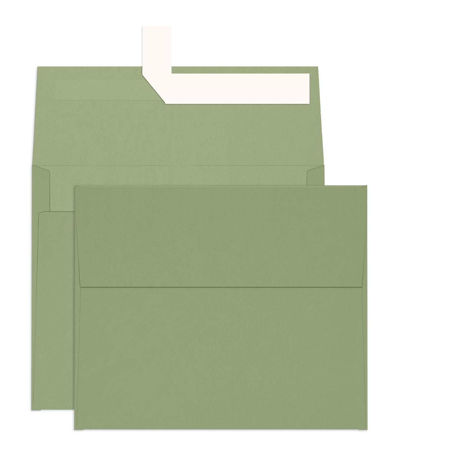 Photo 1 of 100 Pack A2 Sage Green Envelopes, Goefun 4.375 x 5.75 Greeting Card Envelopes 120 GSM, Self Seal Printable for 4.25 x 5.5 Cards, Photos, Invitations, Weddings, Graduation, Baby Shower