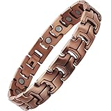 VITEROU Mens Magnetic Pure Copper Bracelet with High Power Magnets for Pain Relief,3500 Gauss