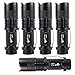 ULTRAFIRE 5 Pack SK68 Tactical and Small Flashlights,7w 3-Mode Pocket Torch Adjustable Focus Zoom Light Lamp primary