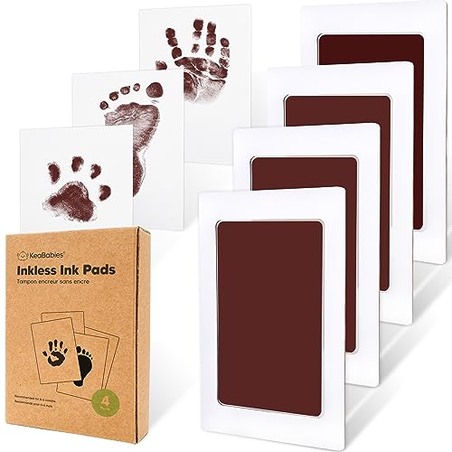 2 Pack Inkless Hand and Footprint Kit Ink Pad for Baby Hand and Footprints Dog Paw