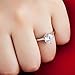 iSilver Classical 1ct 925 Sterling Silver Solitaire Ring Engagement Wedding