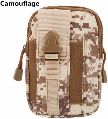 Tactical MOLLE Pouch EDC Utility Gadget Waist Bag Pack,Cell Phone Holster Holder for iPhone 6/6S 7/7 Plus (Camouflage)