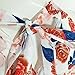 Assivia Women 2 Pieces Outfits Floral Print Halter Neck Crop Tops Jumpsuit Rompers Playsuits, White, Small