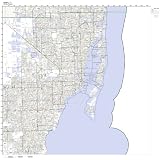 Amazon.com: Working Maps Miami-Dade County, Florida FL Zip Code Map Not Laminated : Office Products
