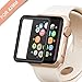Apple Watch 42mm Screen Protector, Amoner iWatch Tempered Glass Screen Film [Full Coverage][2.5D Curved Edge] for 42mm iWatch Series 3/2/1 (Black)