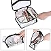 ANRUI Clear Travel Toiletry Bag PVC Waterproof Cosmetic Makeup Bags Organizer With Handle See Through Plastic Clear Case (Black)