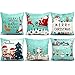 instecho 1 6 Packs Christmas Pillow Covers