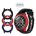 Compatible Samsung Galaxy Watch (46mm) /Gear S3 Frontier Case, [3-Pack] TPU Shock-Proof Protective Bumper Sleeve Protector Case Cover for Galaxy Watch (46mm) /Gear S3 Frontier (Black Red Blue)