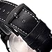 Tonnier Black Leather Strap Analog Men's Quartz Watch Calendar Watches