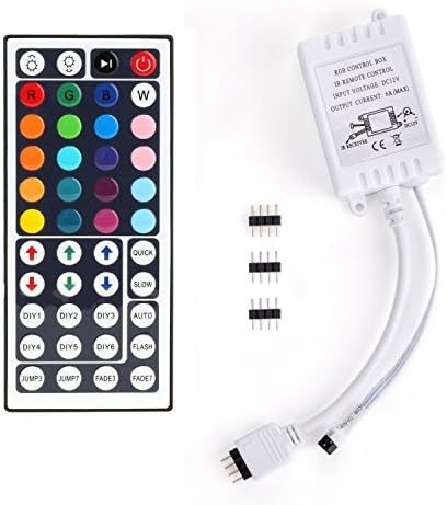 Wedna RGB Strip IR remote controller / remote control for 3528 5050 LED strip light with 44 key remote control and control white box and 4pcs pins plug