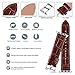 Apple Watch Bands 42mm, Fullmosa Jan Series Bamboo Texture Calf Leather Replacement Band/Strap with Stainless Steel Clasp for Apple iWatch Series 1 & 2 Sport and Edition Versions 2015 2016,Brown