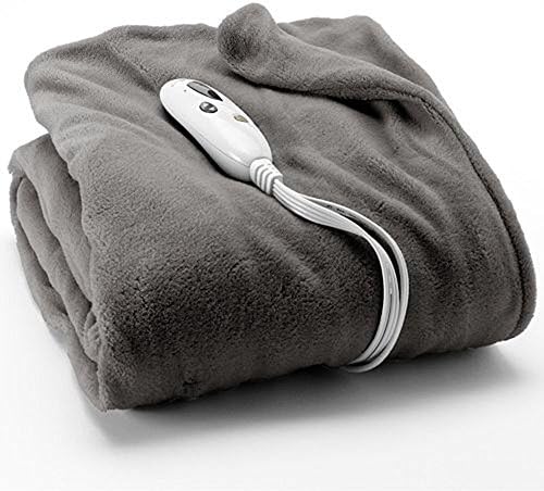 Biddeford Heated Plush Throw 50 X 62 Gray