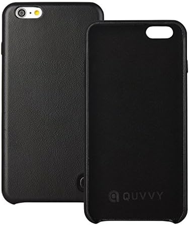 QUVVY The Bristol Premium Leather iPhone 6/6s Plus Case | Genuine Top Grain Leather | Snap-On Design with Edge-to-Edge Drop, Shock, and Impact Resistance (iPhone 6/6s Plus Black)