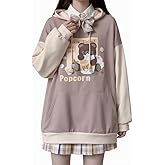 EMILYLE Womens Girls Japanese Style Hoodie Cute Pattern Print Sweatshirt Fashion Kawaii Anime Pullover