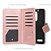 ZTE Zmax Pro Case, ZTE Carry Z981 Case, ZTE Zmax Pro Wallet Case, BENTOBEN Glitter Sparkly Faux Leather Flip Credit Card Slots Cash Holder Protective Case for ZTE Zmax Pro / ZTE Carry Z981, Rose Gold