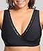 DELIMIRA Women's Plus Size Sleep Nursing Bra Support Wireless Bralette Breastfeeding Black 40F/G