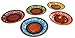 Cactus Canyon Ceramics Spanish Terracotta 5-Piece Small Tapa Plate Set, Multicolor