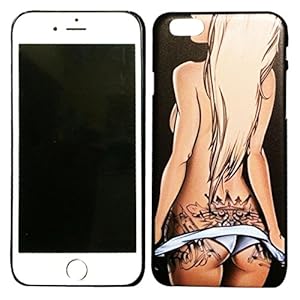 (AFROMARKET) iPhone6 / 6s セクシーハードケース シェル型カバー セクシータトゥ