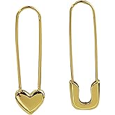 Safety Pin Earrings for Women,Stainless Steel Paper Clip Earrings Punk Dangling Paperclip Earrings Safety Pin Cartilage Earrings Cute Personalized Fashion Jewelry Gifts