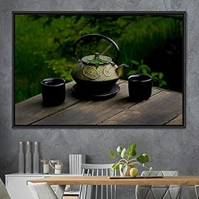 signwin Framed Canvas Wall Art Tea Servings Dark...