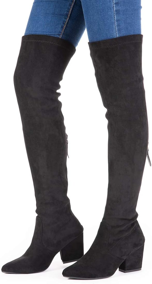  | N.N.G Women Boots Winter Over Knee Long Boots Fashion Boots Heels Autumn Quality Suede Comfort Square Heels US Size | Over-the-Knee