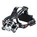Noza Tec Led Headlamp, 5000Lumen 4 Mode Head Lamp 3 CREE XML T6 Waterproof Headlight with 218650 Rechargeable Battery + AC Charger + Car Charger For Outdoor Camping Biking Hunting Fishing
