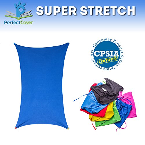 7 Pack Stretchable Book Covers Multiple Colors Durable, Washable