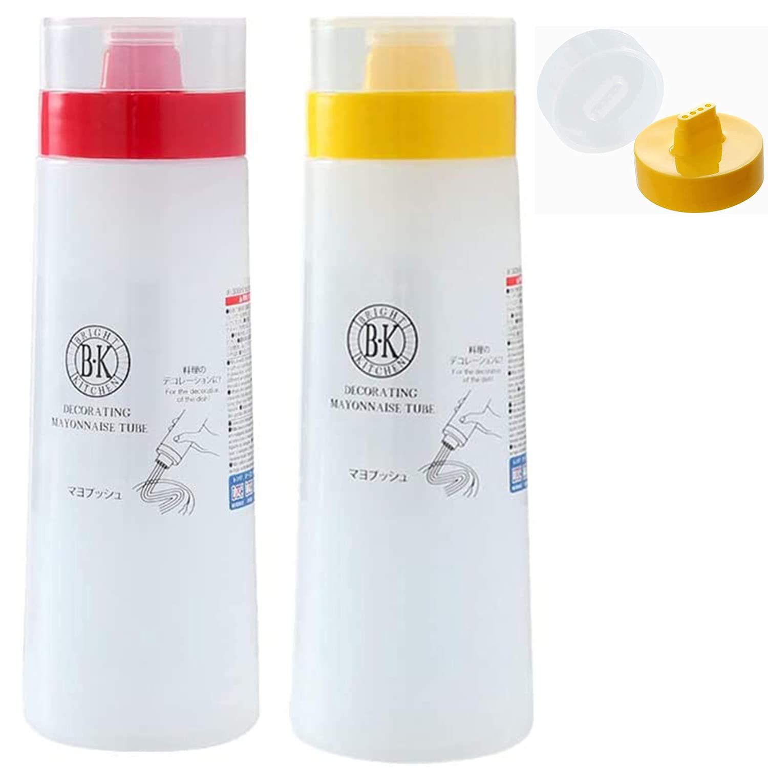 TuoTu Porous Squeeze Bottles,2Pack 4-Hole Plastic Condiment Squeeze Bottle,Leakproof Salad Dressing Container Honey Ketchup Sauce Seasoning (10 oz)