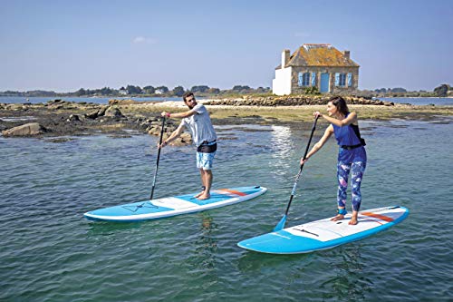 BIC Sport Tough-TEC Cross SUP Stand Up Paddleboard, Blue/Grey/Blue, 10'0" - Thumbnail 3