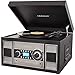 Crosley CR2413A-BK Memory Master II Turntable with Radio, CD Player/Recorder, Cassette and Aux-In, Blackthumb 1