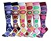 6 Pairs Women's Fancy Design Multi Colorful Patterned Knee High Socks
