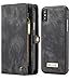 iPhone XS Case Wallet, iPhone X Detachable Slim Cover, XRPow Detachable Magnetic Purse Premium Leather Folio Magnetic Wallet Protection Card Slot Holder Removable Flip Cover for Apple iPhone X/XS 5.