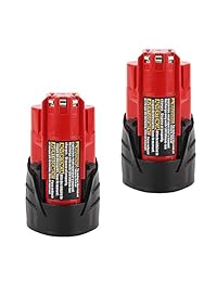 2 Paquete de reemplazo de 3.0Ah 12V para batería Milwaukee m12 XC Litio 48-11-2401 48-11-2402 48-11-2411 48-11-2420 48-11-2440 baterías
