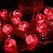 Dreamworth Lanterns String Lights,26.2ft/8M 40 LED Red Lanterns String Lights Battery Operated Fairy String Lights For Wedding, Chinese New Year,Spring Festival,Party Decoration,Christmas(Red Color)