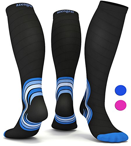 Compression Socks for Men & Women (20-30mmHg), BEST for Running, Flight Travel, Athletics, Skiing, Nurses, Shin Splints, Pregnancy. Improve Blood Circulation & Muscle Recovery