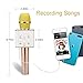 BONAOK Karaoke Microphone, Karaoke Mic Player for Android iPhone Apple PC or Smartphone(Gold)