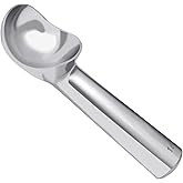 Pimoys Ice Cream Scoop, 7 Inch Aluminum, Nonstick, Bright Silver | One-piece aluminum, anti-freeze handle, cuts hard ice crea