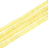 Adabele 14.5 Inch Natural Yellow Lemon Jade Healing Gemstone 4mm x 2mm Small Heishi Tube Rondelle Beads Gem Stone Spacer (165-175pcs) for Jewelry Making GH-C3