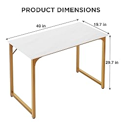 PayLessHere | 39 Inch Computer Desk | White Gold