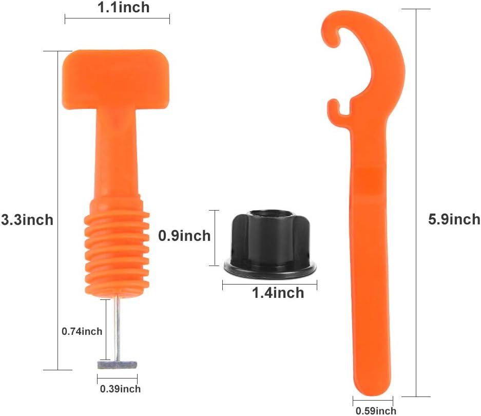 GAYISIC Tile Leveling System Kit, 50pcs Tile Leveler Spacers with Special Wrenches Ceramic Tile Installation Tool for Walls Flooring - - 