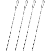 luvtree 4-Pack 8.5" / 21.8cm 304 Stainless Steel Long Handle Stirring & Mixing Spoon – Reusable Bar Tool for Coffee, Tea, Iced Drinks & Cocktails